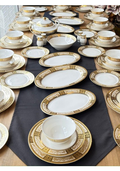 Yemek Takımı Palacıo 61 Parça 12 Kişilik 24K Altın