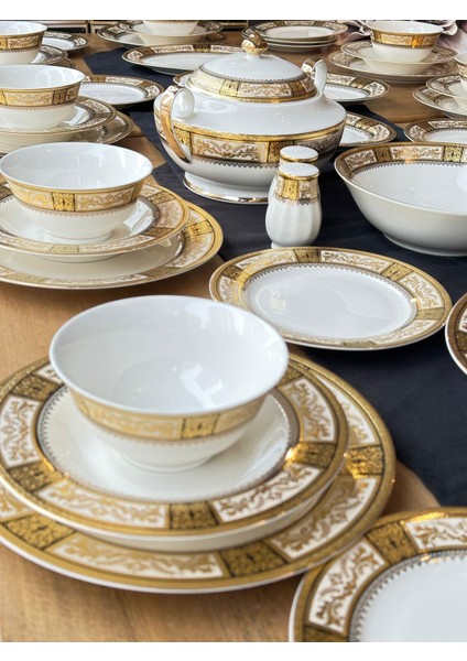 Yemek Takımı Palacıo 61 Parça 12 Kişilik 24K Altın fiyatları