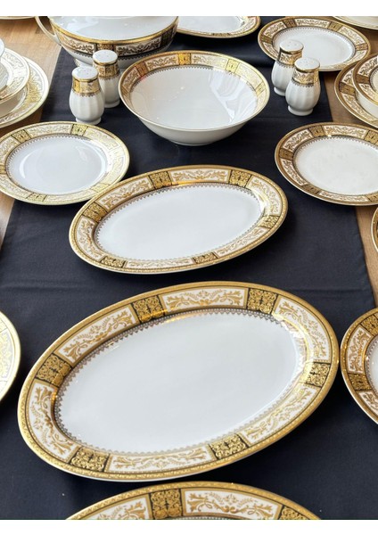 Yemek Takımı Palacıo 61 Parça 12 Kişilik 24K Altın modelleri