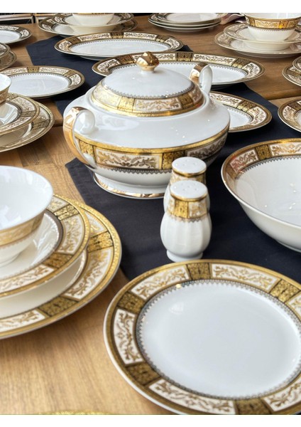 Yemek Takımı Palacıo 61 Parça 12 Kişilik 24K Altın fırsatları