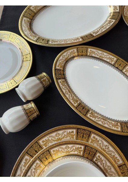 Yemek Takımı Palacıo 61 Parça 12 Kişilik 24K Altın indirimleri