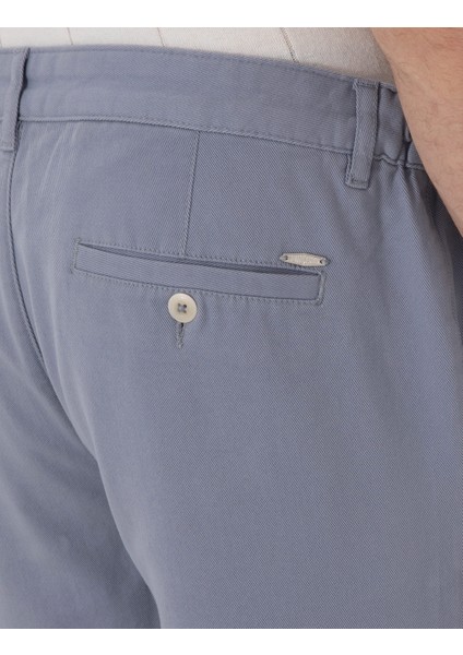 Erkek Açık Mavi Slim Fit Beli Lastikli Kanvas Pantolon 50308080-VR003
