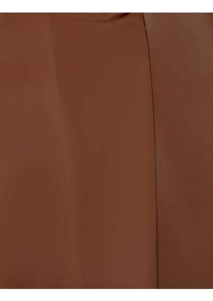 Kadın Kahverengi Crop Top Mont 50306882-VR029