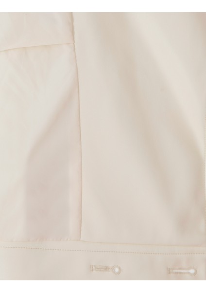 Kadın Ekru Crop Top Mont 50306840-VR019