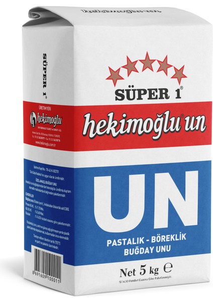 5kg Süper1 Pastalık Böreklik Buğday Unu