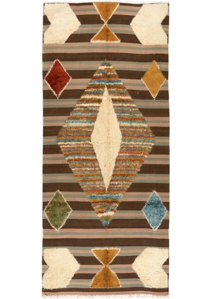 140 x 315 cm Çağdaş ve Modern Tülü Halı, Yün. El Yapımı Tülü Kilim. Özel Seçenekler Mevcut