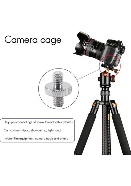 5 Parça 1/4 Inç Erkek 1/4 Inç Erkek Metal Dişli Vida Adaptörü Tripod Vida Dönüştürücü Dslr Kamera Için, Tripod, Monopod, Omuz Rig, Işık Standı, Kamera Kafesi (Yurt Dışından)