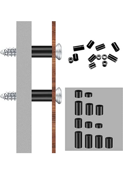 320 Adet Elektrik Çıkış Vidası Ara Parçaları, Siyah Naylon Yuvarlak Ara Parça Çeşitleri Kiti, Dişsiz Plastik Ara Parçalar (Yurt Dışından) fırsatları