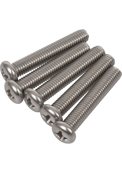 M8 x 45MM 304 Paslanmaz Çelik Phillips Makine Vidası Cıvata 5 Adet (Yurt Dışından)