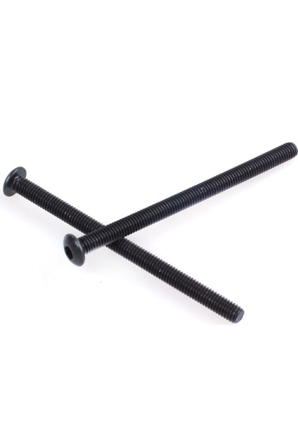 M3 x 45MM Alaşımlı Çelik Altıgen Soket Düğme Başlı Vidalar Siyah 20 Adet (Yurt Dışından)