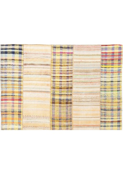 300 x 415 cm El Dokuma Çizgili Pamuklu Kilim, Düz Dokuma Halı, Büyük Kilim fiyatları