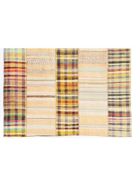 300 x 415 cm El Dokuma Çizgili Pamuklu Kilim, Düz Dokuma Halı, Büyük Kilim modelleri
