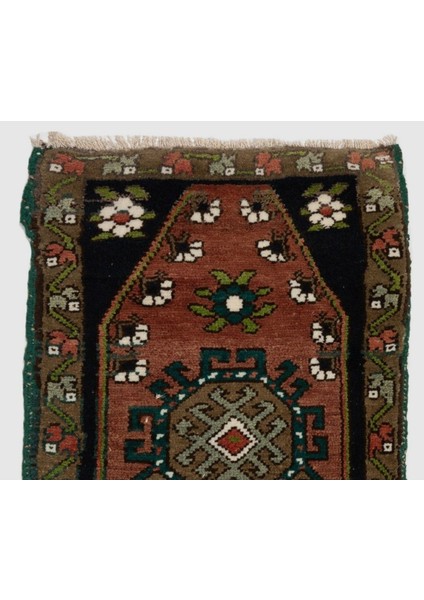 44 x 74 cm Eski El Yapımı Halı, Dekoratif Paspas Halı, Otantik Banyo Paspası fiyatları