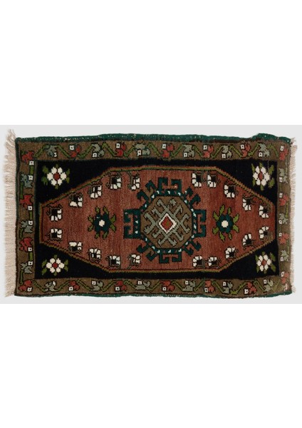 44 x 74 cm Eski El Yapımı Halı, Dekoratif Paspas Halı, Otantik Banyo Paspası modelleri