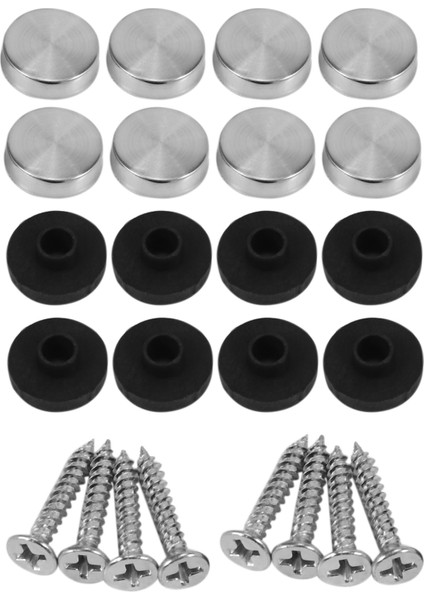 8 Adet 14MM Dia Paslanmaz Çelik Dekoratif Ayna Vidalı Kapak Çivisi (Yurt Dışından)