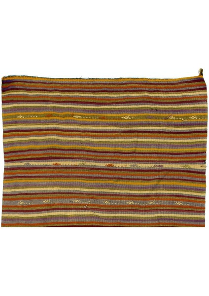 152 x 340 cm Eski El Dokuması Kilim. Çizgi Desenli Geleneksel Halı. Yün. Yolluk Kilim fiyatları