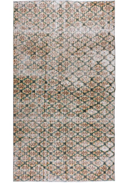 160 x 270 cm Çiçek Desenli Eski El Düğümlü Yünlü Yer Halısı Ofis ve Ev Dekorasyonu Için