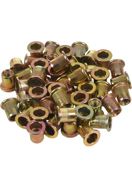 M6X12MM Düz Kafa Dişli Perçin Somun Takma Nutsert Bağlantı Elemanları 50 Adet (Yurt Dışından)
