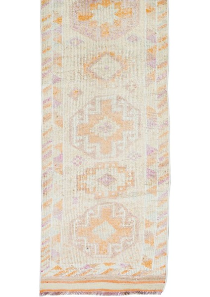 82 x 385 cm El Yapımı Eski Anadolu Yün Yolluk Halısı, Dar Koridor Halısı