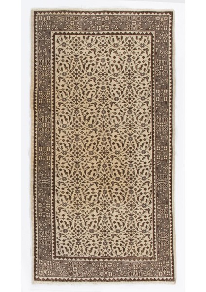 112 x 210 cm El Düğümlü Eski Çiçekli Uşak Halı. Ofis ve Ev Dekorasyonu Için Idealdir, Dekoratif Halı