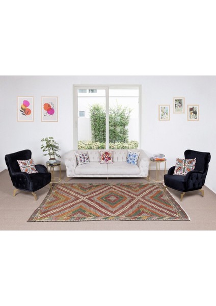 178 x 280 cm Eski Dekoratif El Dokuması Cicim Kilim. Yün. Jijim Kilim Halı fiyatları