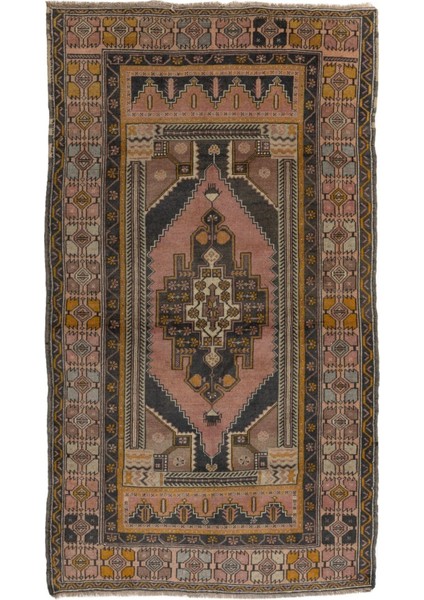 133 x 222 cm Kabile Stili ile Eşsiz Eski El Yapımı 20. Yüzyıl Ortasından Yün Halı