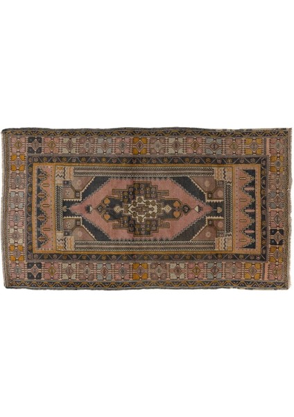 133 x 222 cm Kabile Stili ile Eşsiz Eski El Yapımı 20. Yüzyıl Ortasından Yün Halı