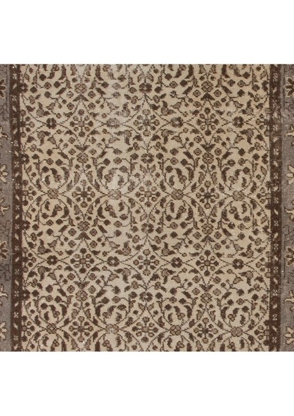 116 x 205 cm Çiçek Desenli Eski Türk Uşak Halısu. Bej ve Kahverengi Çiftlik Evi Dekoru Küçük Halı fırsatları