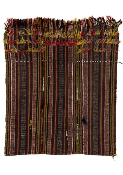 110 x 140 cm Dekoratif Eski Kilim. Düz Dokuma Zemin Kaplaması Veya Duvar Askısı