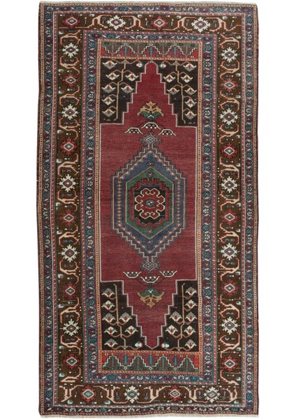 138 x 262 cm Orta Yüzyıl Şark Halısı, El Dokuma 1960'LARDAN Yünlü Halı