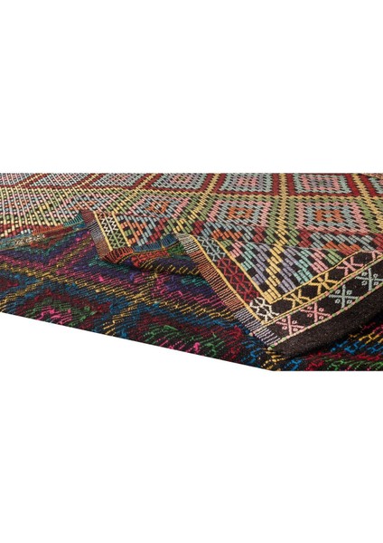 208 x 305 cm Otantik Eski Dekoratif El Dokuması Cicim Kilim. Yün modelleri