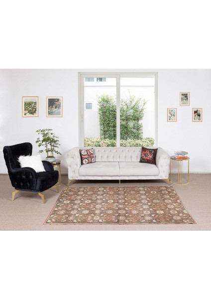177 x 270 cm Otantik Çiçek Desenli Eski El Düğümlü Anadolu Halısı, Ev Dekorasyonu Yün Halı fiyatları