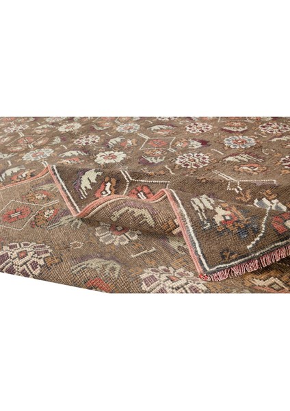 177 x 270 cm Otantik Çiçek Desenli Eski El Düğümlü Anadolu Halısı, Ev Dekorasyonu Yün Halı modelleri