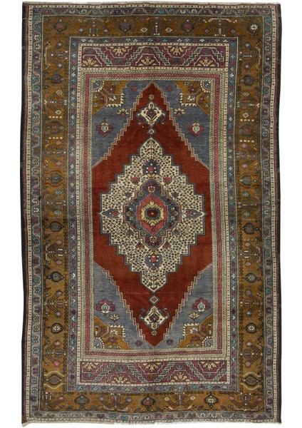 185 x 310 cm Türünün Tek Örneği Köy Halısı, 1960 Civarında Yapıldı, Eski El Yapımı Oryantal Halı