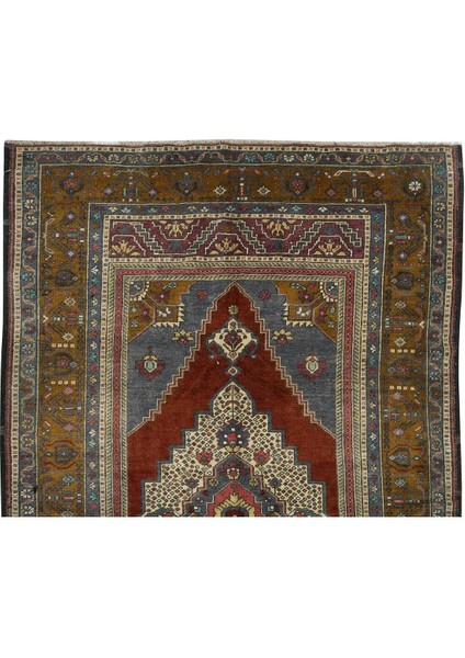 185 x 310 cm Türünün Tek Örneği Köy Halısı, 1960 Civarında Yapıldı, Eski El Yapımı Oryantal Halı