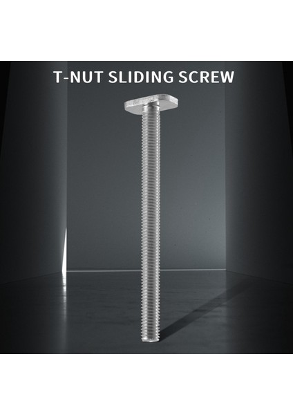10 Adet M8X100MM T-Somun Sürgülü Vidalar 30 Serisi Gönye Parça T-Yuvası Ağaç Işleme Aleti (Yurt Dışından)