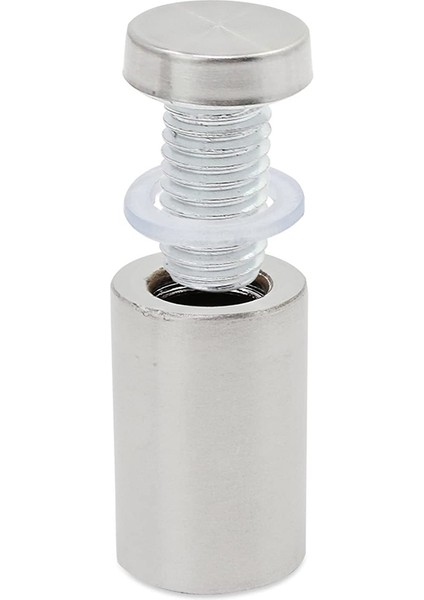 20 Adet Paslanmaz Çelik Reklam Vidası Cam Standoff Sabitleme Cıvataları Tutucu Vida Donanım Montaj Vidaları (16 x 30MM) (Yurt Dışından)