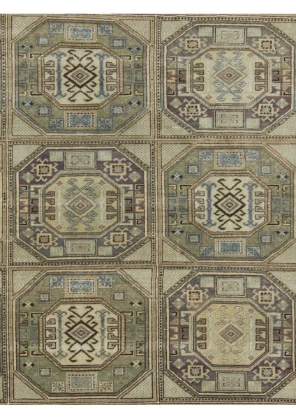 195 x 297 cm Ince El Düğümlü Eski Türk Kaysari Halısı, El Dokuması Eşsiz Halı modelleri