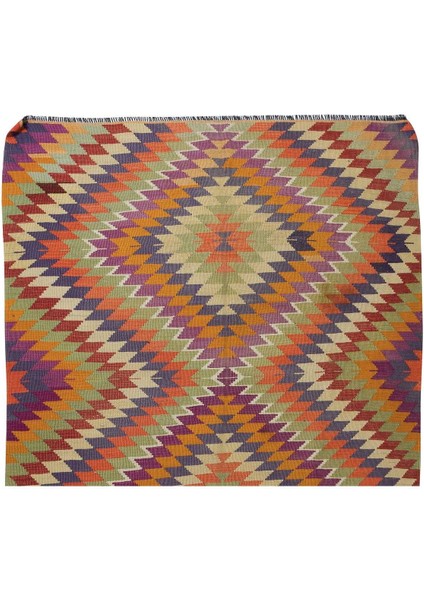 174 x 305 cm Çok Renkli El Yapımı Kilim, Eşsiz Düz Dokuma Halı, Yün fırsatları