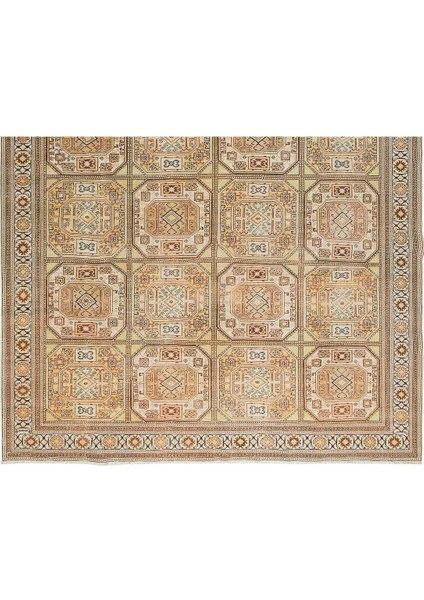 265 x 390 cm El Düğümlü Eski Kayseri Büyük Yün Halı, Geometrik Tasarım ve Kabile Desenli indirimleri