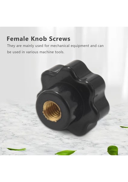 10 Adet M6 Iç Dişli Topuz Vidası Plastik Yıldız Başlı Sıkma Topuzu Siyah M6 x 25 (Yurt Dışından) indirimleri