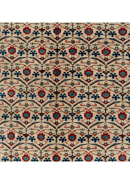 212 x 273 cm Yeni El Yapımı Halısı, Doğal Boyalı Yün, Oturma Odası Halısı
