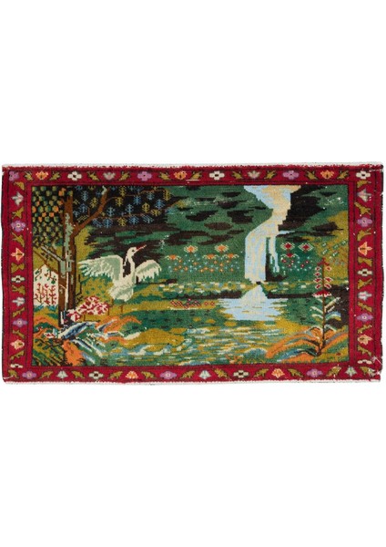48 x 83 cm Dekoratif El Yapımı Duvar Askısı, Eski Halı