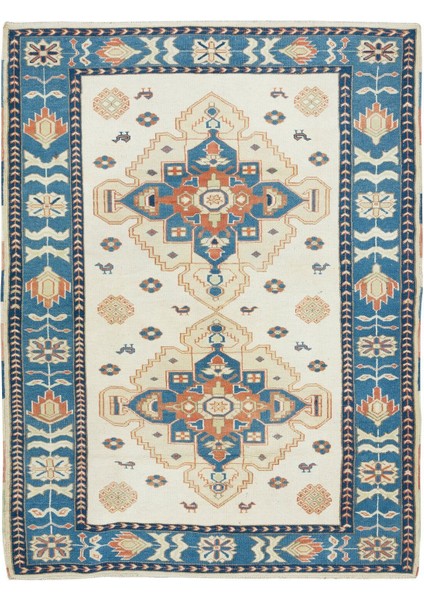 138 x 192 cm Yeni El Yapımı Uşak Halısı, Modern Oturma Odası Halısı, Yün