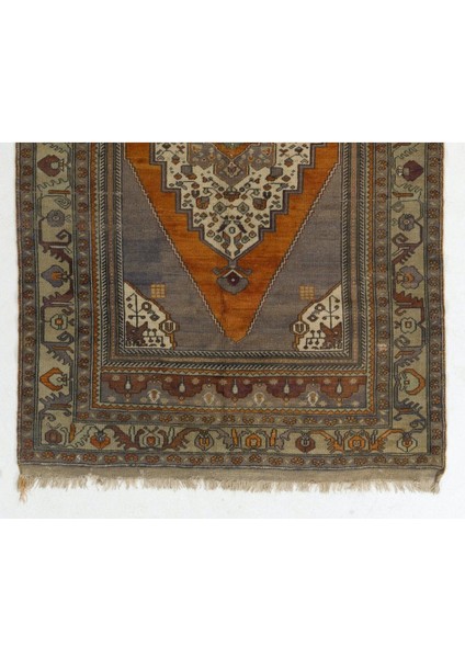 163 x 260 cm Benzersiz Eski El Yapımı Anadolu Taşpınar Halısı, Yün. Yumuşak Renklerde