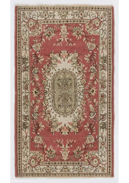 119 x 208 cm Eski Anadolu Köyü Halısı. Geleneksel El Yapımı Oriental Halı