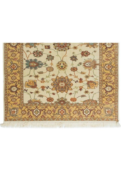 171 x 238 cm El Düğümlü Çiçekli Halı, Otantik Halı, Yün, Eski El Yapımı Halı