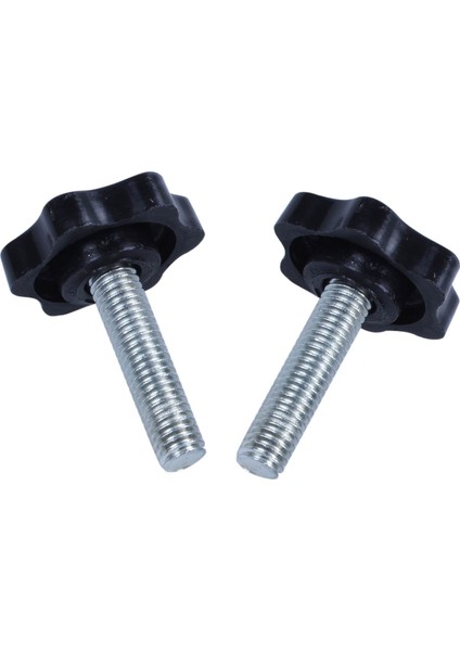 2 Adet M8 x 30MM Erkek Dişli 32MM Yıldız Başlı Sıkma Topuzu Siyah (Yurt Dışından)