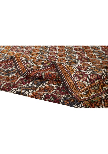 162 x 283 cm Eski Dekoratif El Dokuması Cicim Kilim. Yün. Jijim Kilim modelleri