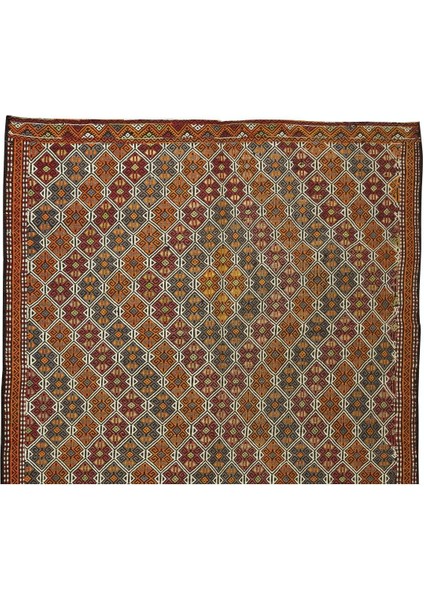 162 x 283 cm Eski Dekoratif El Dokuması Cicim Kilim. Yün. Jijim Kilim fırsatları